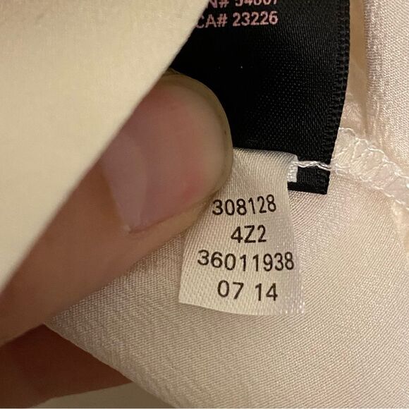 VICTORIA'S SECRET black lace white 100% Silk Button-Down Blouse long sleeve S - Picture 4 of 11